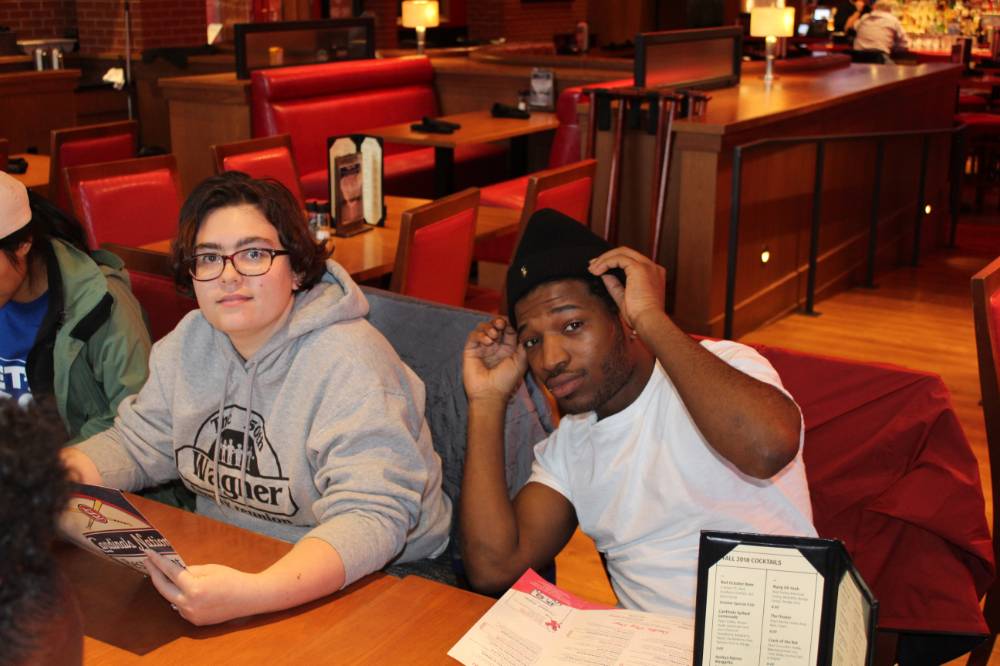 Students having dinner at a local restaurant in St. Louis
